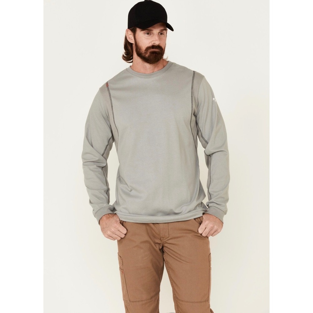 Ariat Work FR Flame‎ Resistant Long Sleeve Shirt Men's XXL Tall CAT 2 Gray